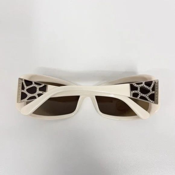 Escada Sunglasses SES 037S Cream & Dark Brown With Rhinestones‎ Escada Sunglasses SES 037S Cream & Dark Brown With  main image 3